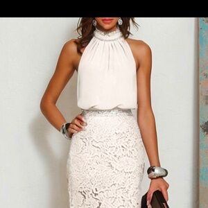 White Dress with Rhinestones
